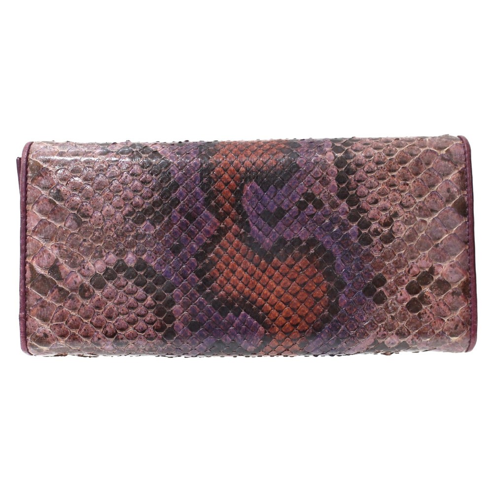 Gucci Double Gg Continental Python Wallet Purple … - image 2
